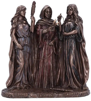 The Three Fates Altar Statue – Clotho, Lachesis & Atropos | Destiny, Karma & Life’s Thread